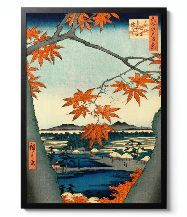 Maple Trees at Mama - Utagawa Hiroshige