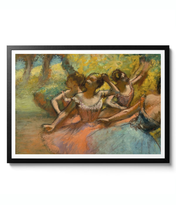 Four Ballet Dancer on Stage - Edgar Degas
