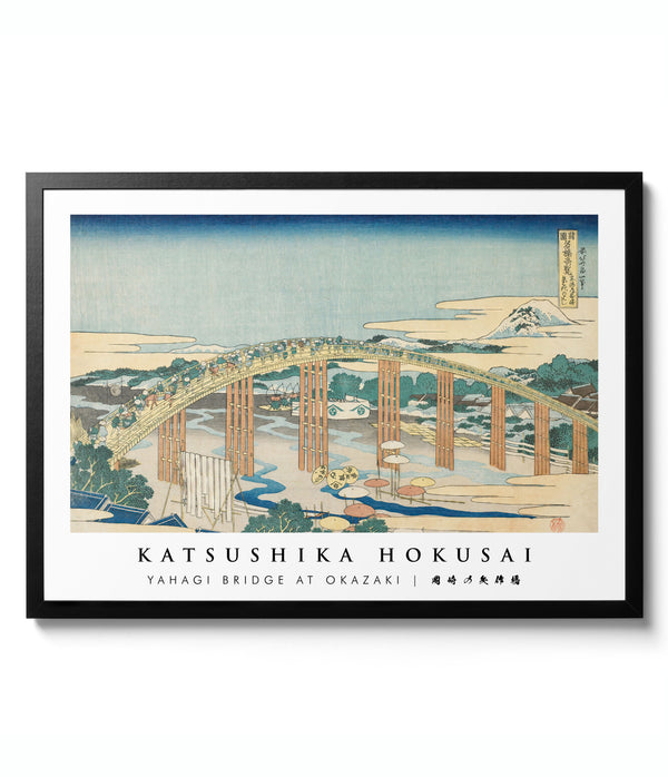 Yahagi Bridge at Okazaki - Katsushika Hokusai