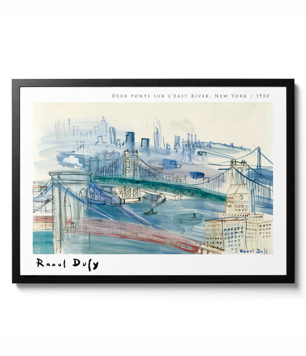 Deux ponts sur l'East River, New York - Raoul Dufy