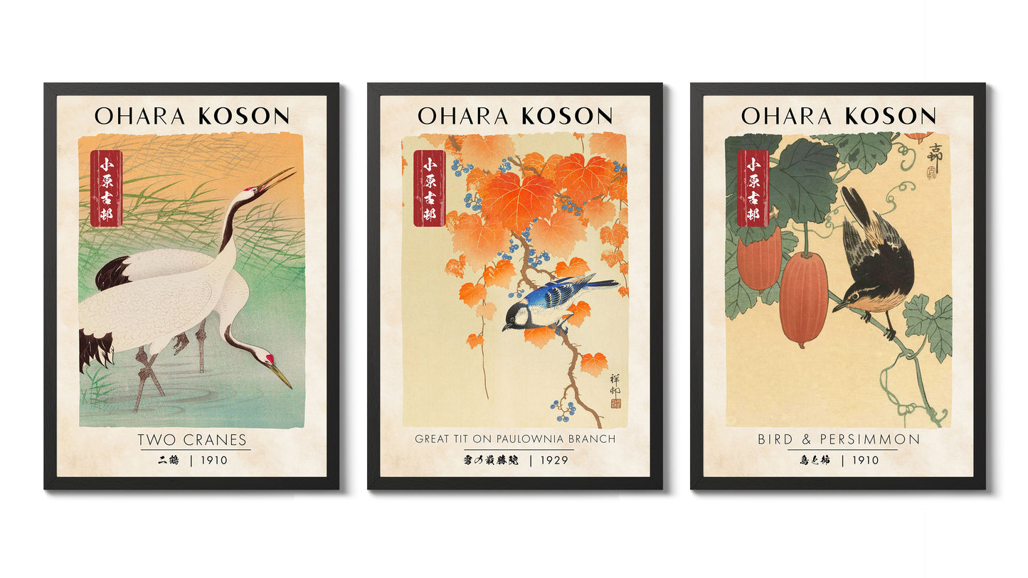 Ohara Koson Utställning Trio