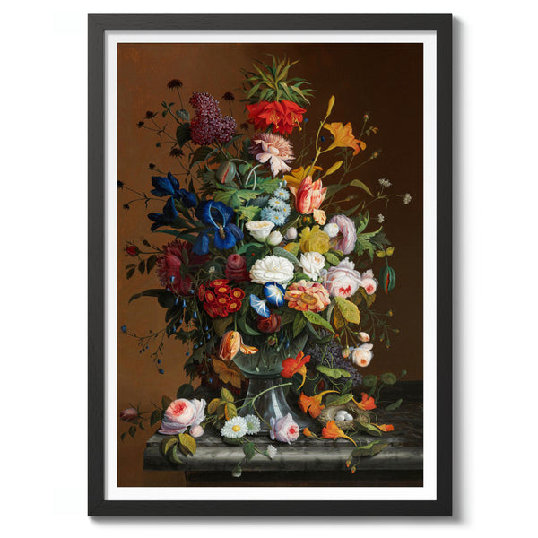 Flower Still Life with Bird's Nest