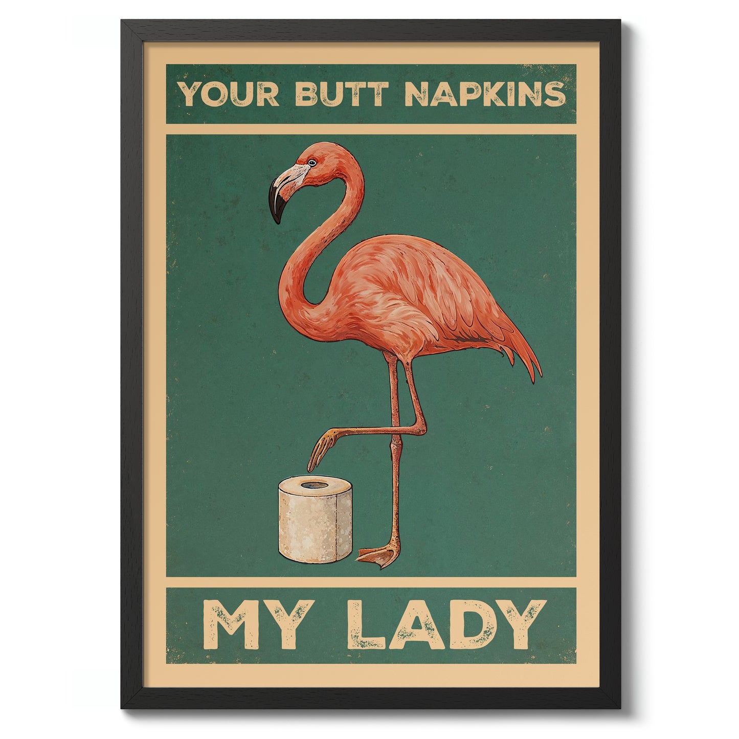 Vos serviettes de poche, ma dame flamant rose