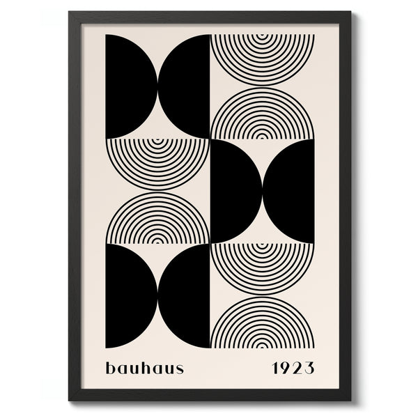 Bauhaus, Black and Striped Semicircles