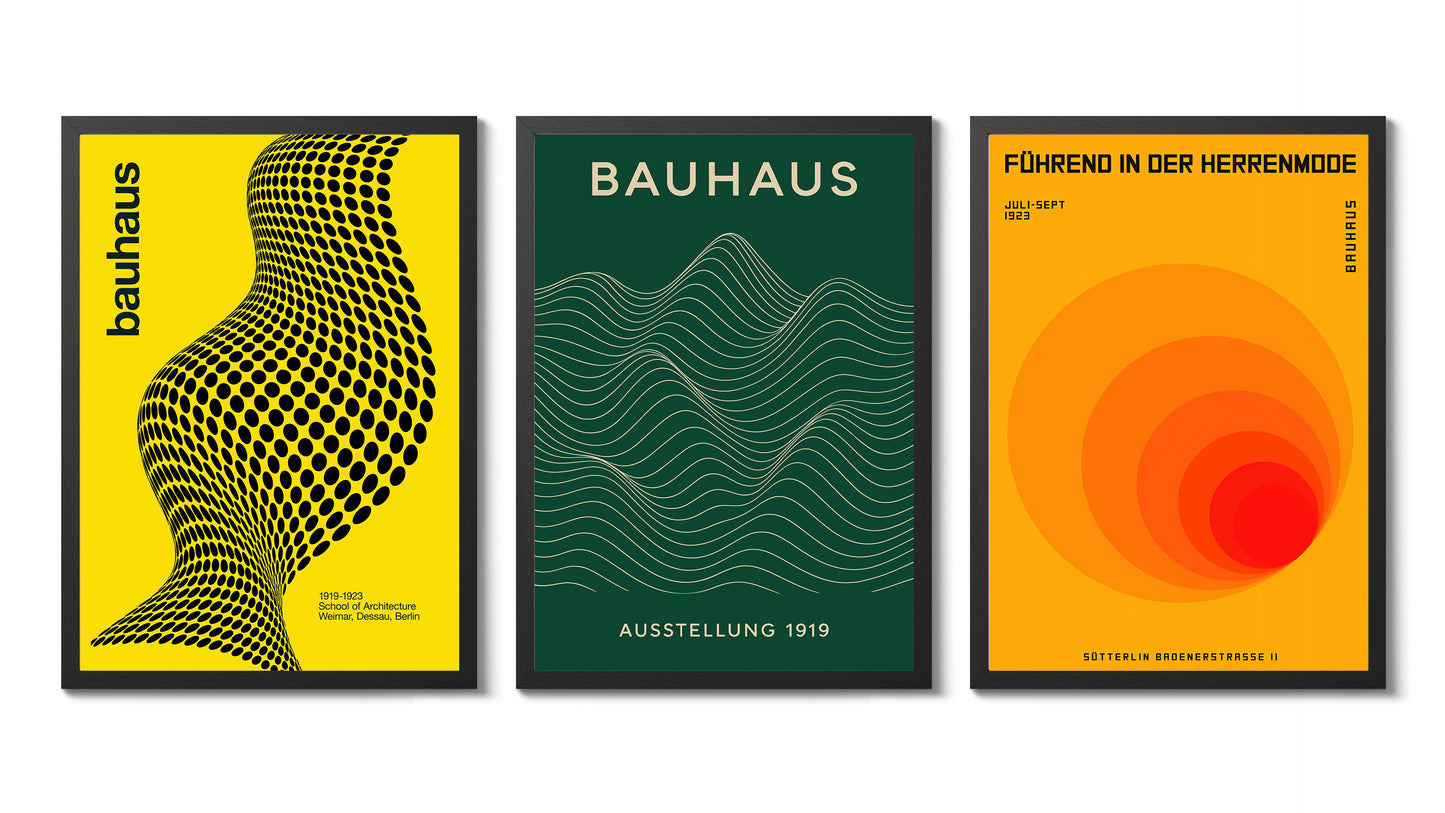 Colourful Bauhaus Trio