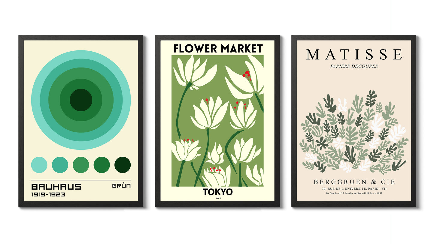 Trio Vert du Milieu du Siècle