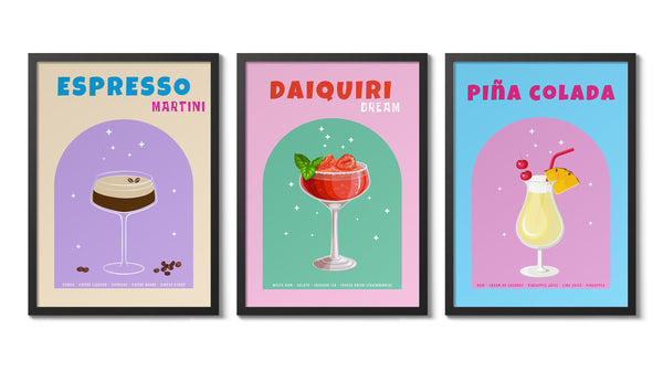 Colourful Cocktail Illustrations