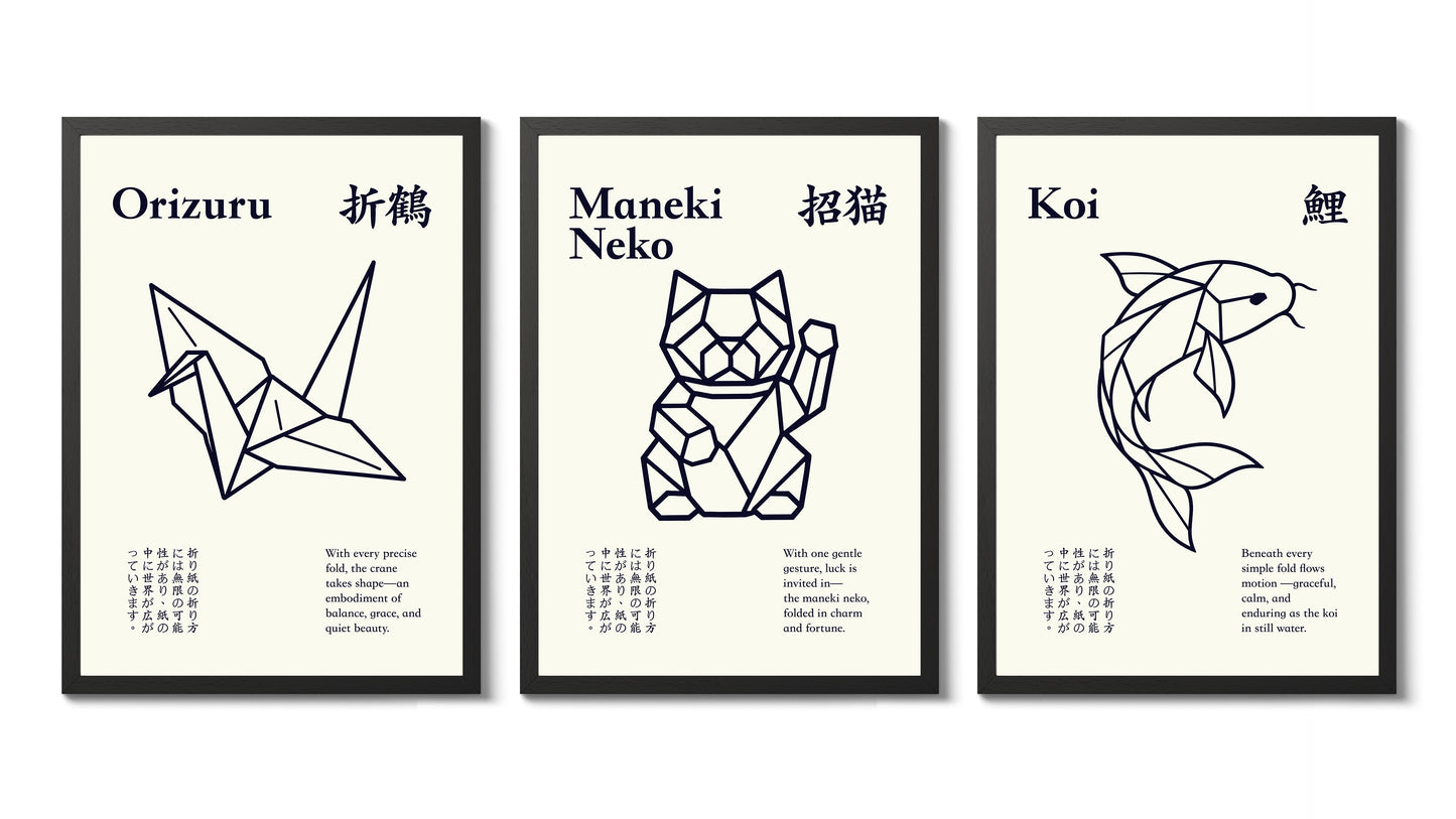 Collection d'animaux en origami