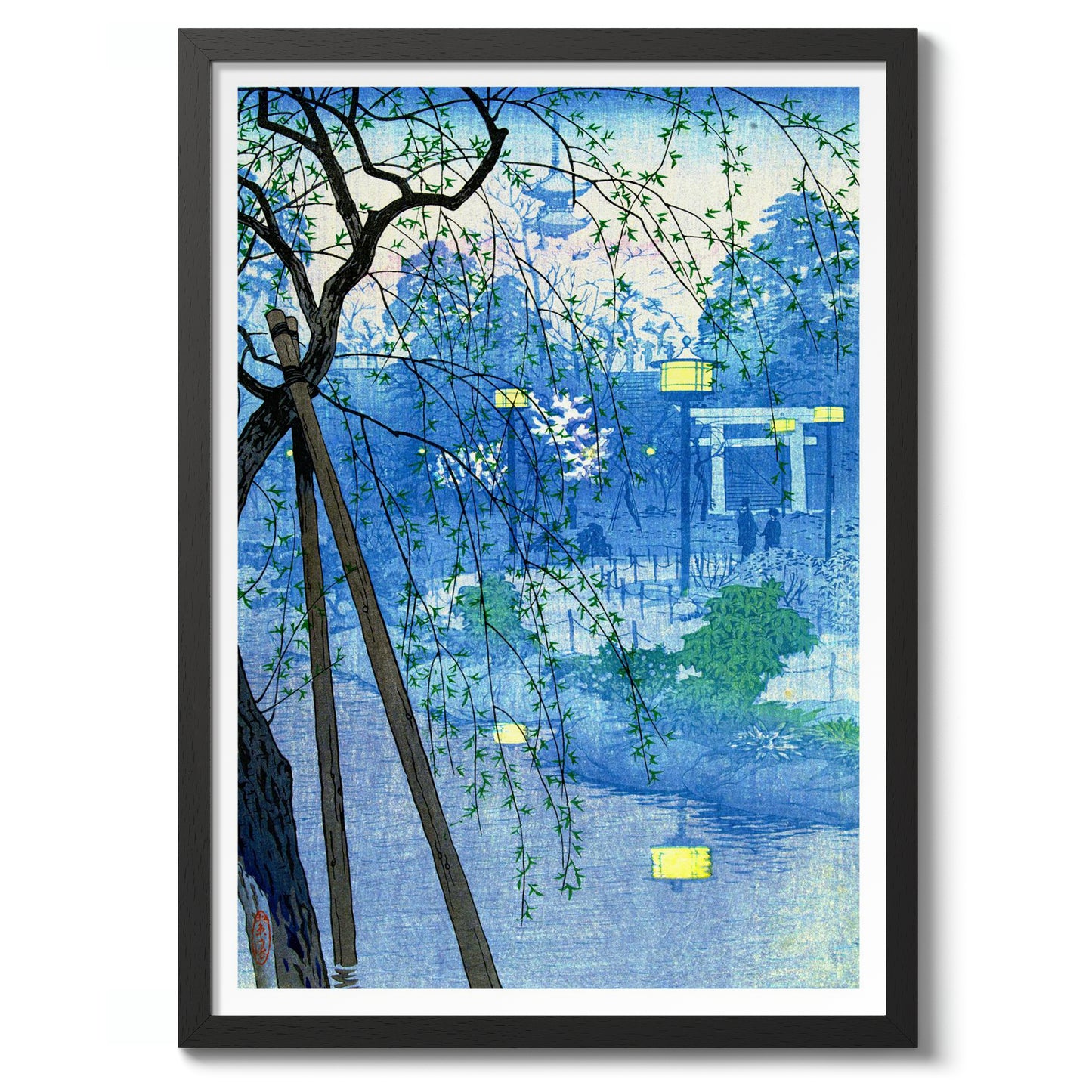 Dimmig kväll vid Shinobazu-dammen, Tokyo