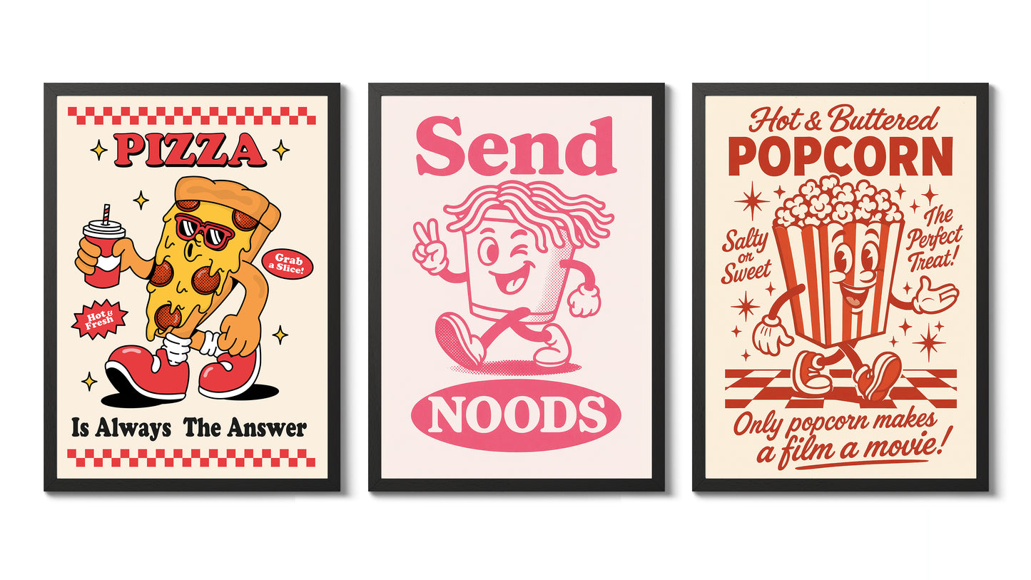 Klassische Food-Maskottchen