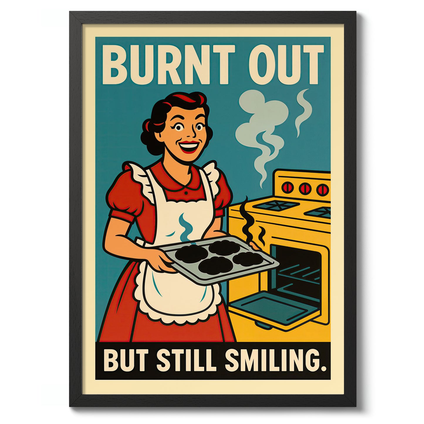 Opgebrand, maar nog steeds glimlachend