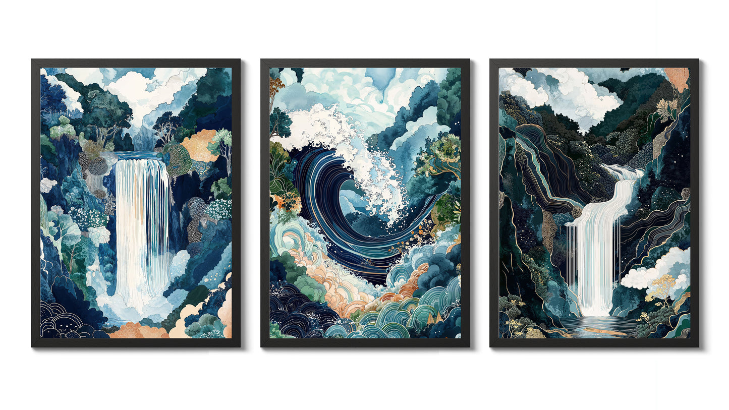 Waves and Swirls Triple