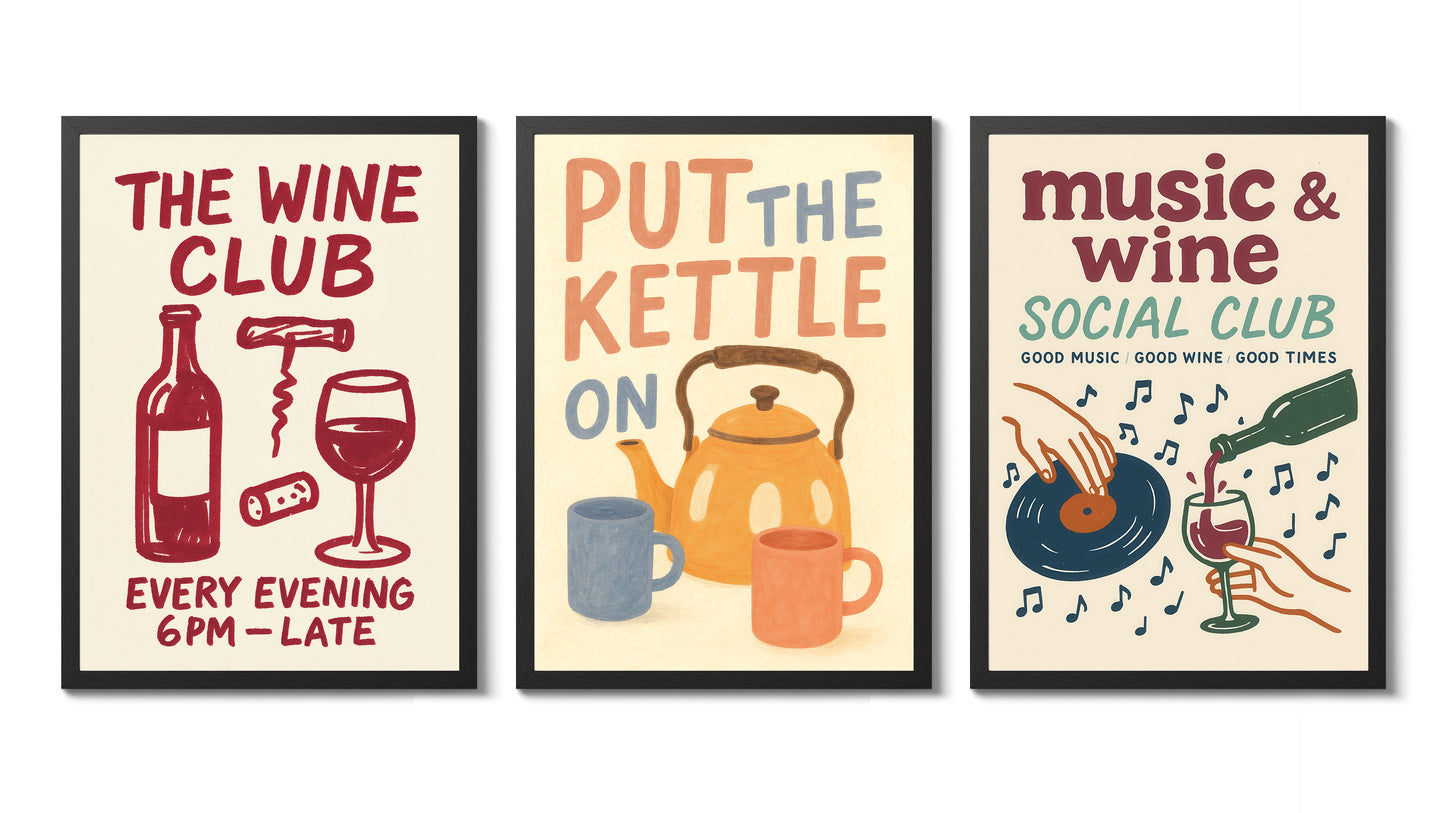 Kitchen Typography Trio