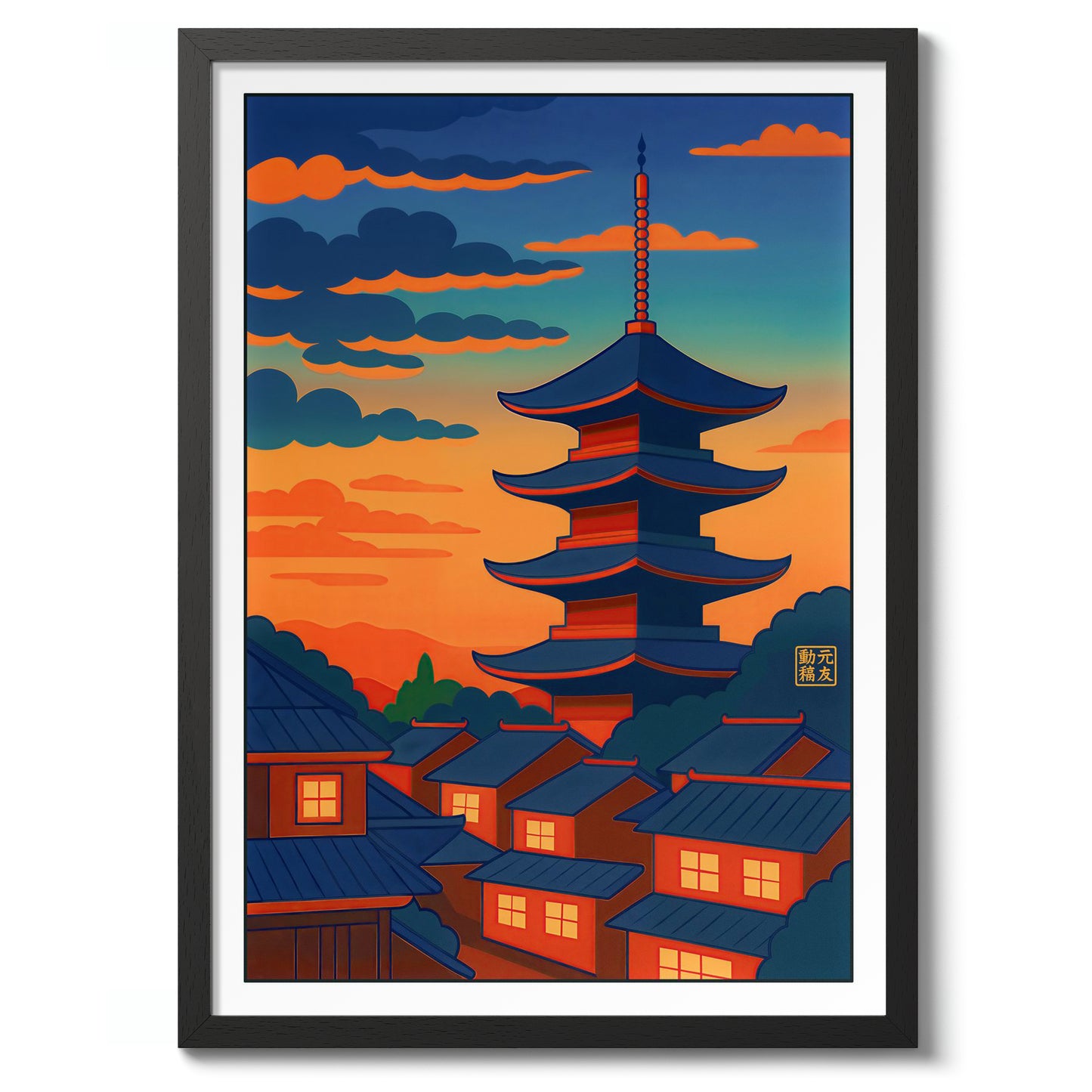 Pagoda at Sunset