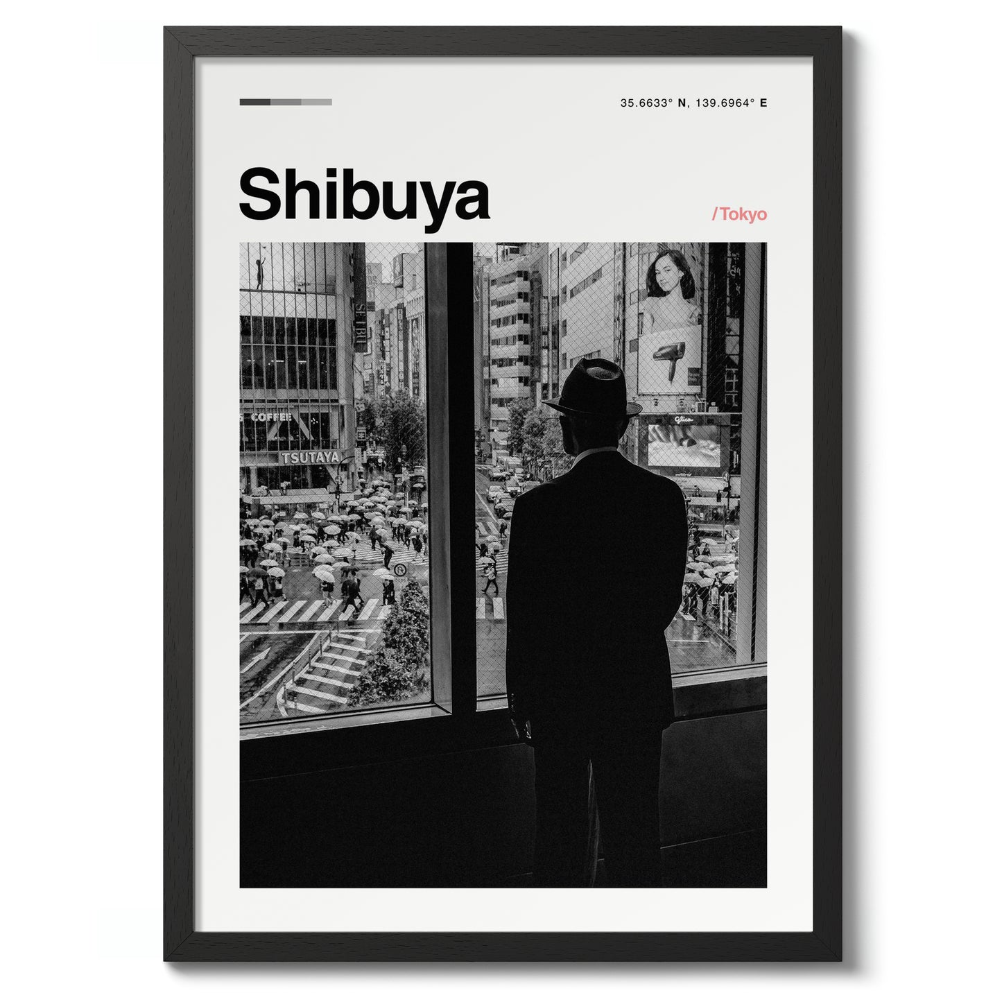 Man bij Shibuya Crossing, Tokio