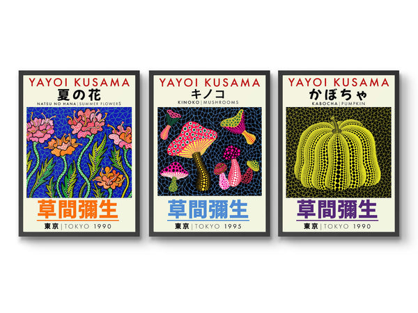 Yayoi Kusama Exhibition - Set of 3