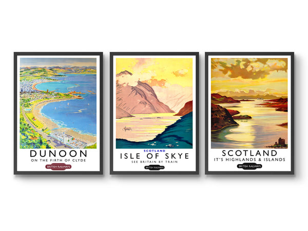 Scotland Travel Prints - Set of 3