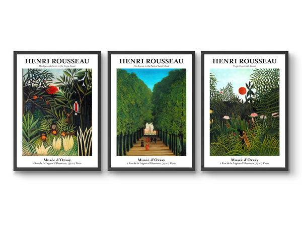 Henri Rousseau - Set of 3