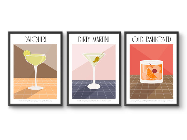 Cocktails - Set of 3