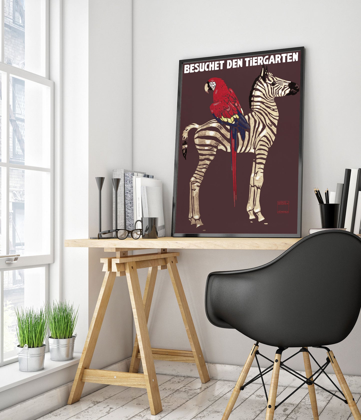 1912 Parrot & Zebra, Munich