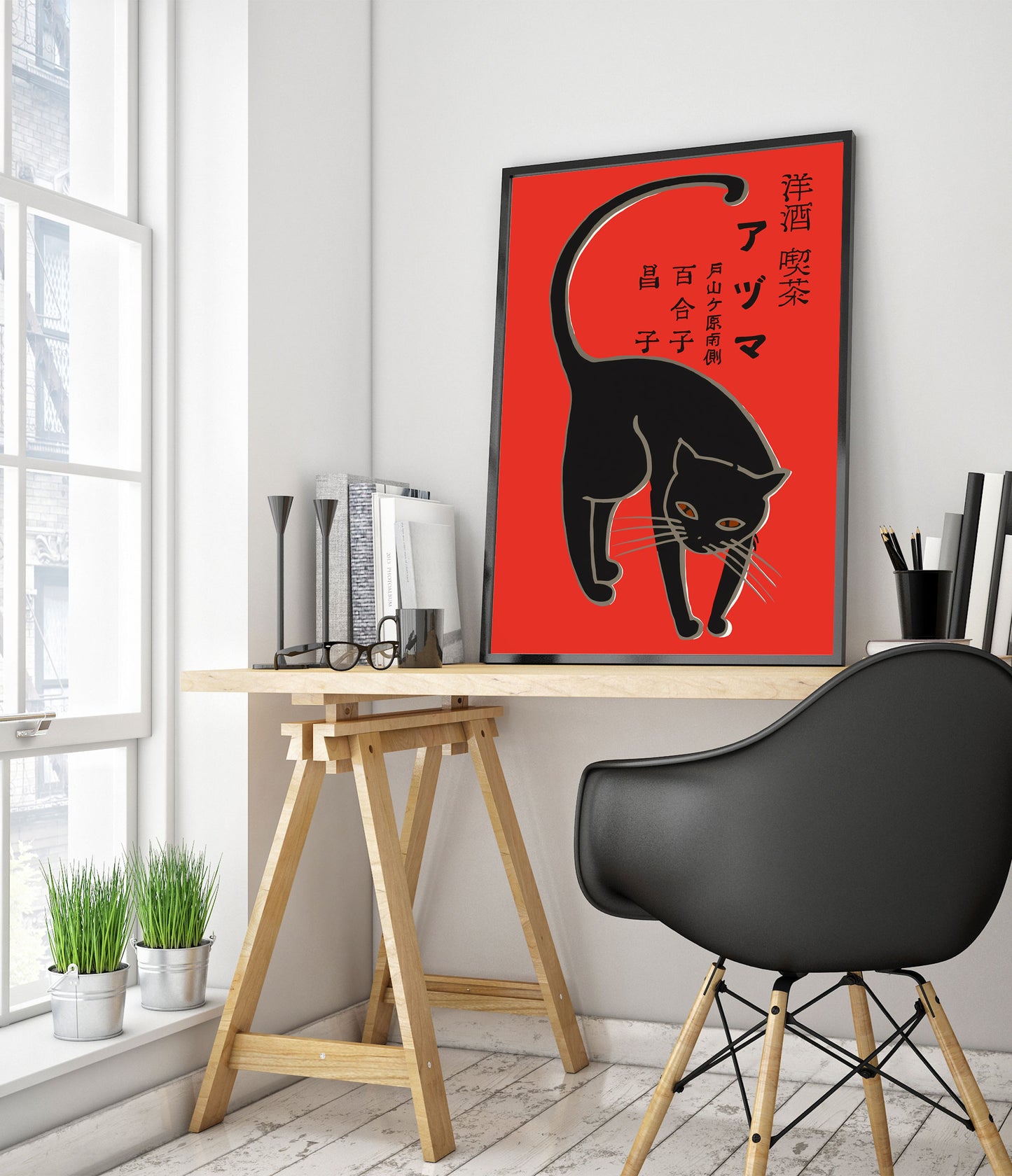 Svart katt tändsticksask