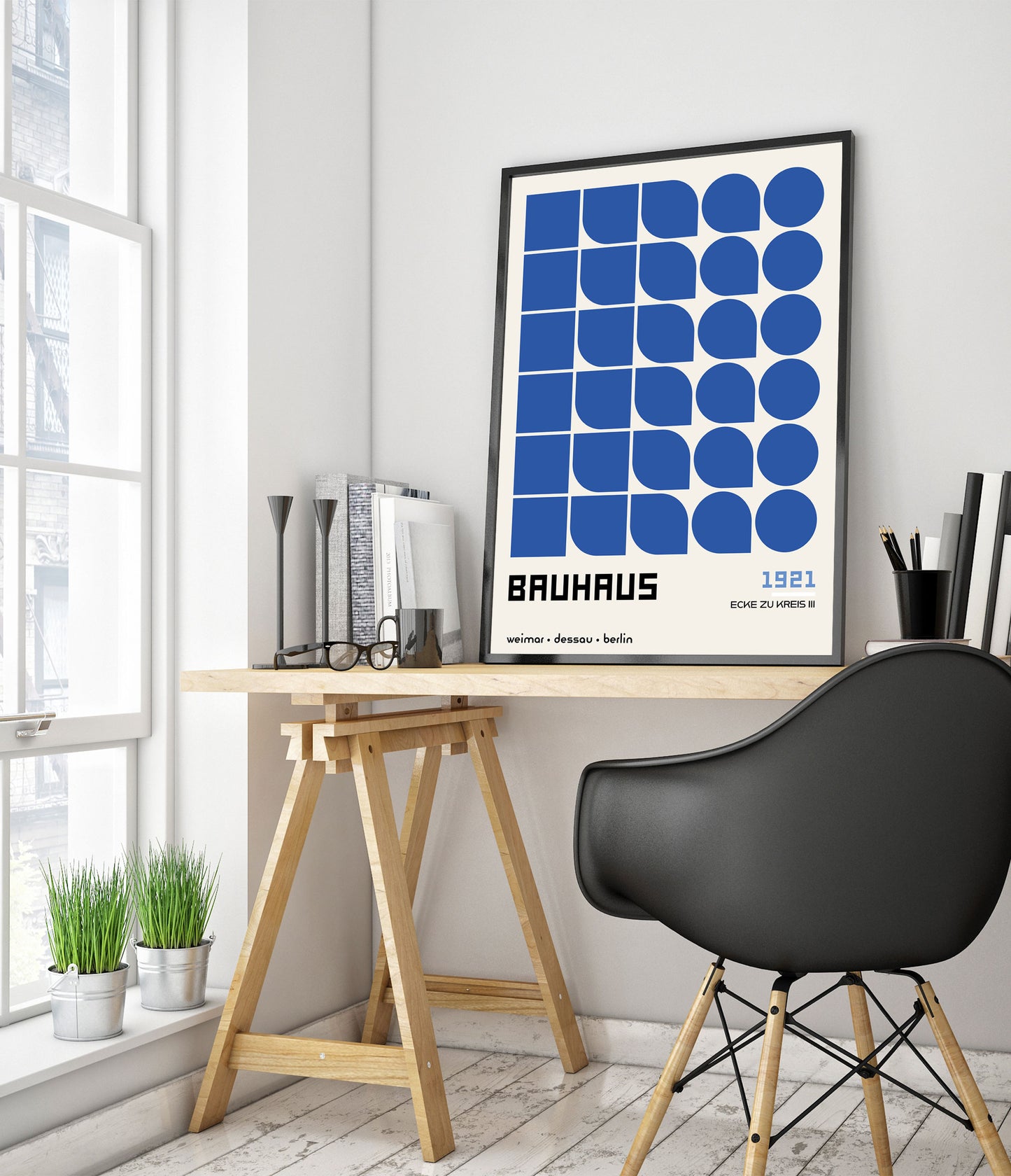 Ecke zu Kreis, in Blue