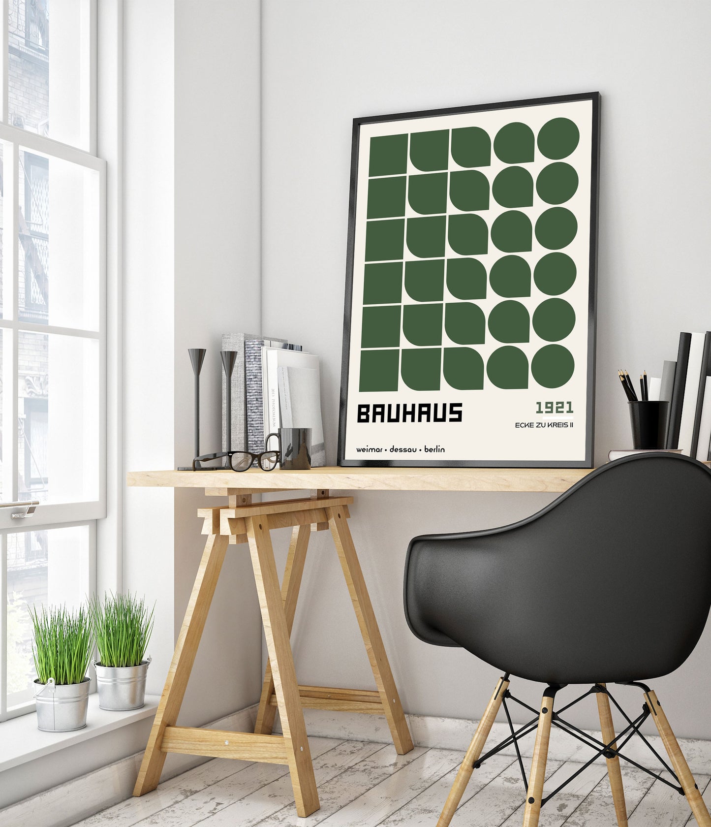 Ecke zu Kreis, in Green