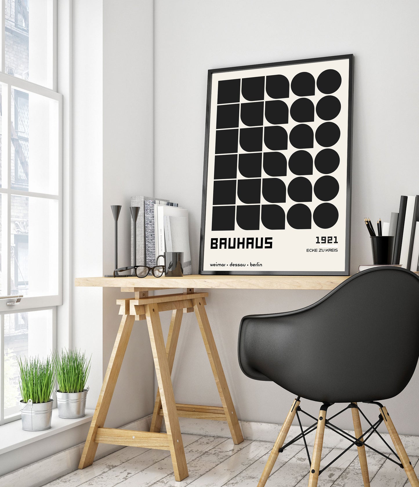 Ecke zu Kreis, in Grey