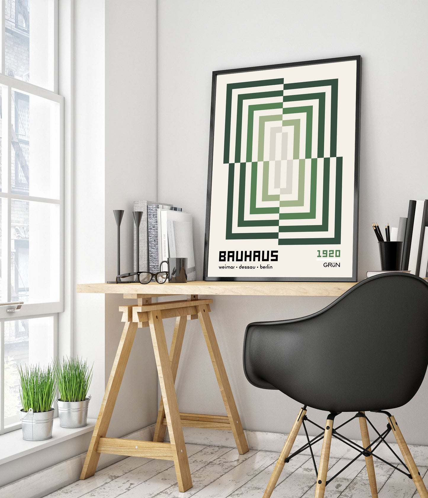 Rectangular Illusion, in Green