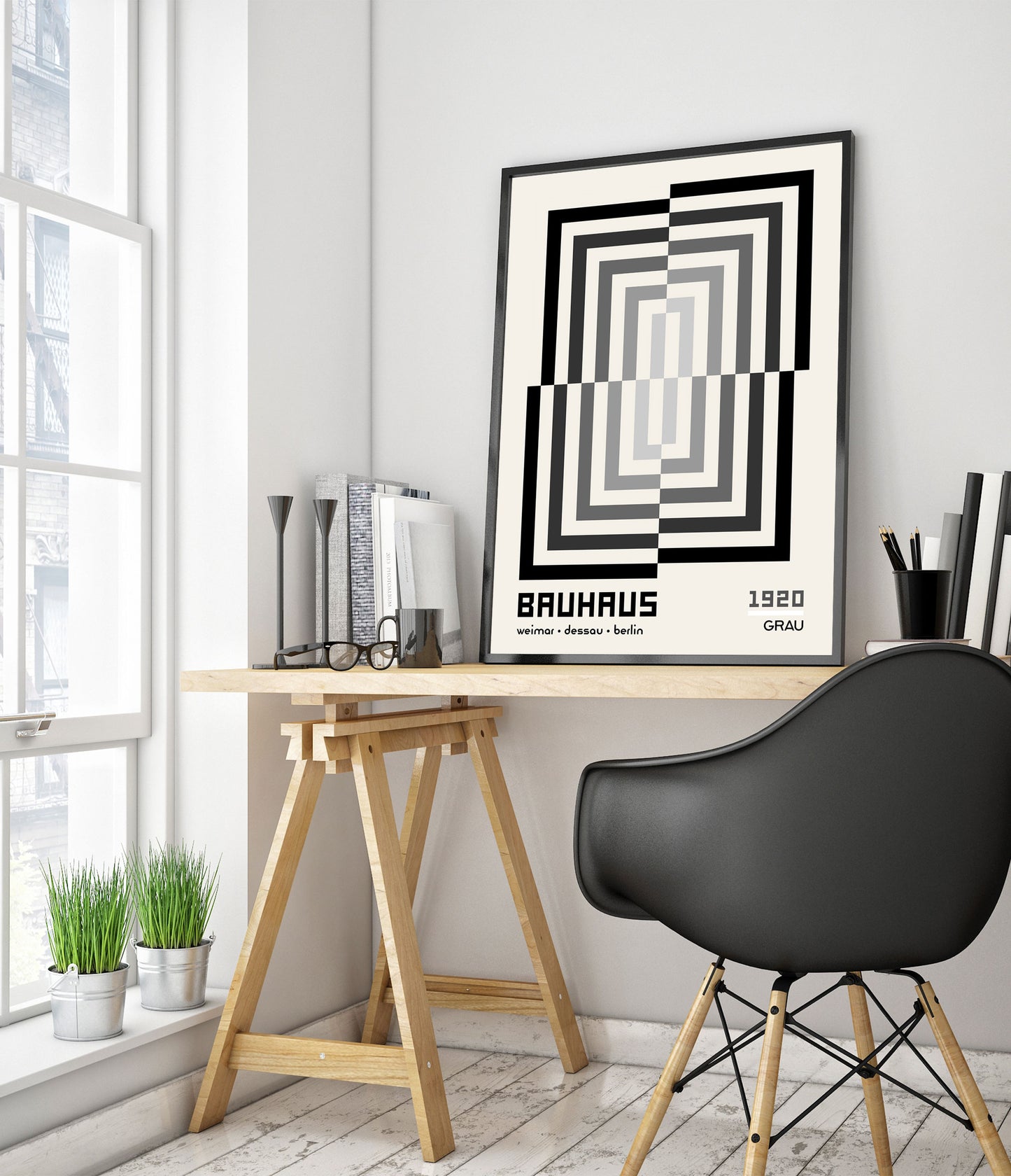 Rectangular Illusion, in Black & White