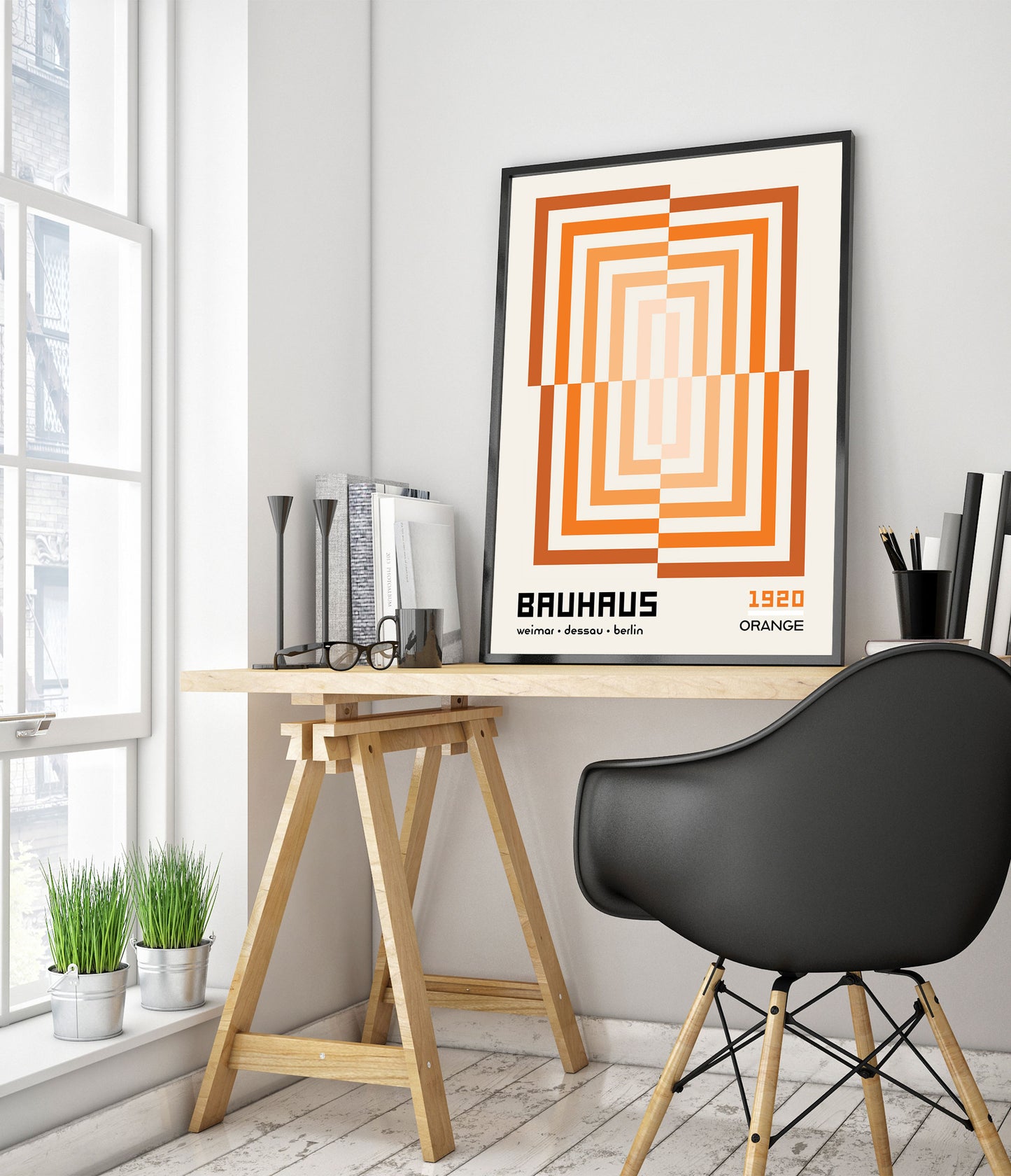 Rectangular Illusion, in Orange