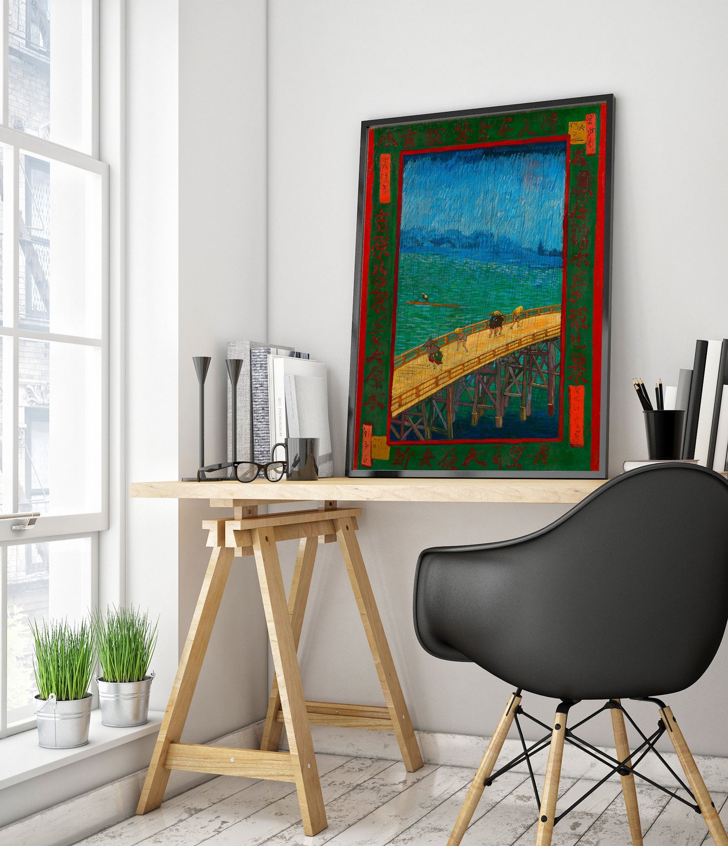 Bridge in the Rain after Hiroshige