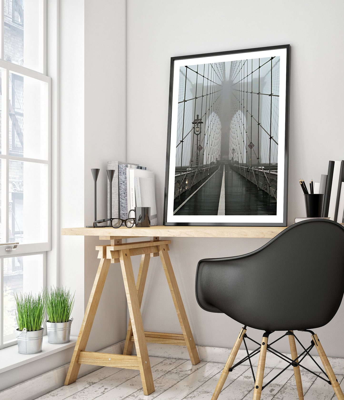 Misty Brooklyn Bridge, New York