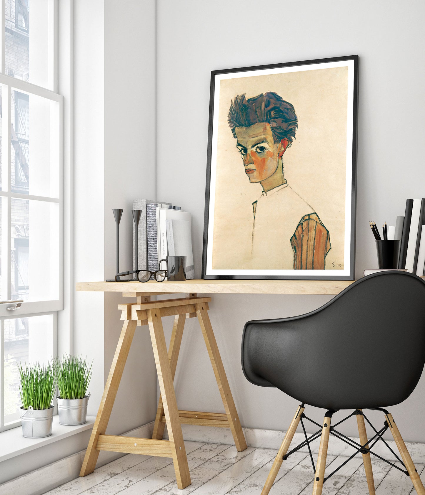 Self-Portrait with Striped Shirt