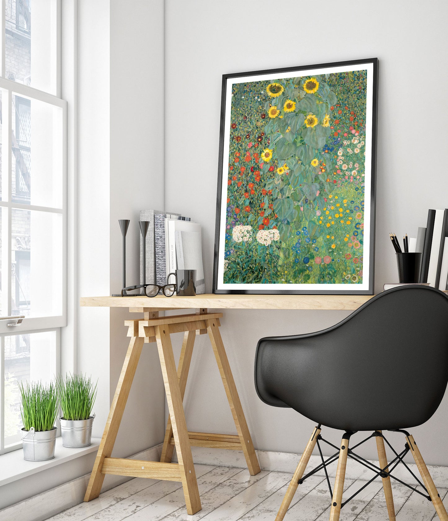 Farm Garden with Sunflowers