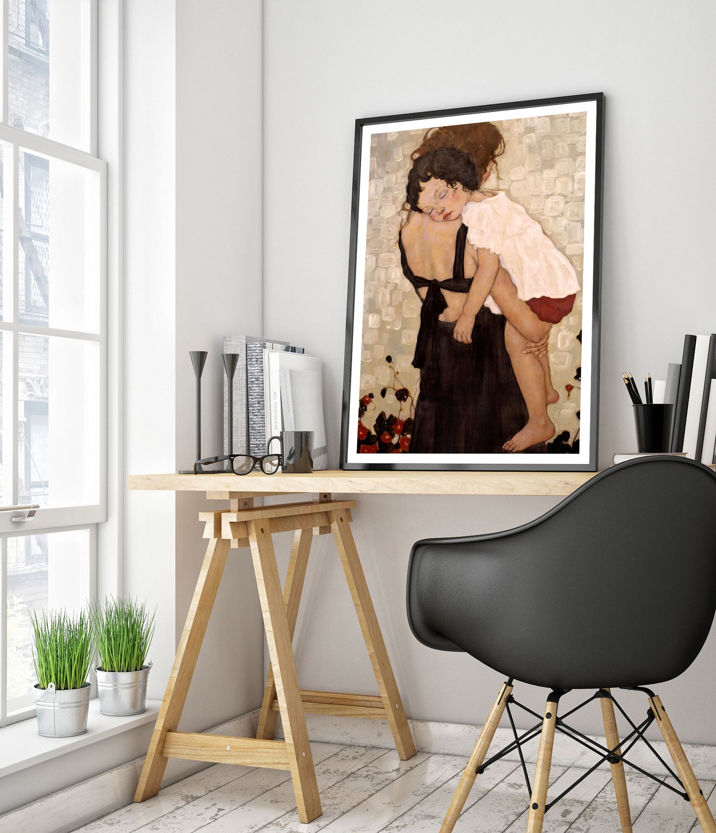 Mère tenant un enfant