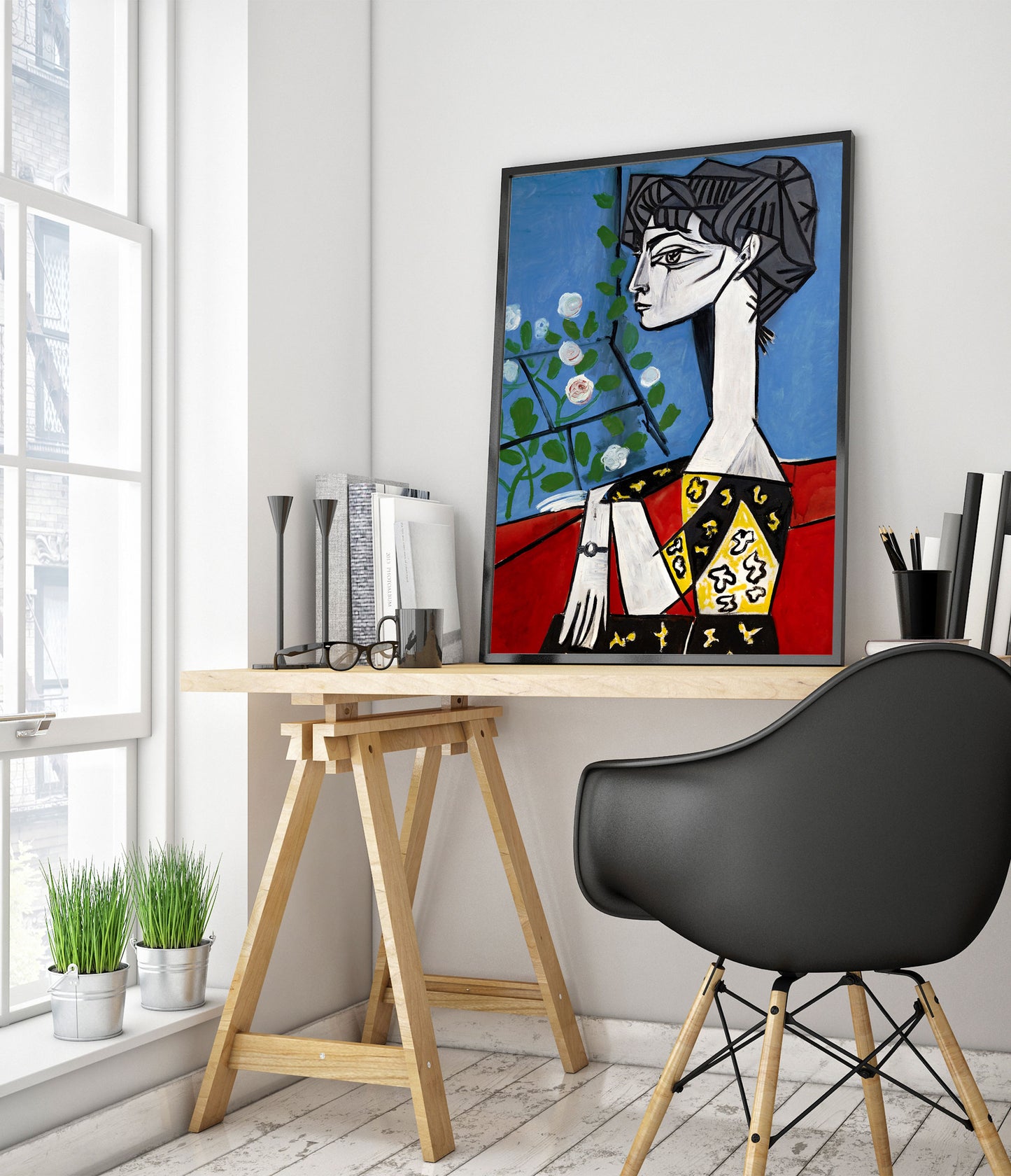 Jacqueline med blommor