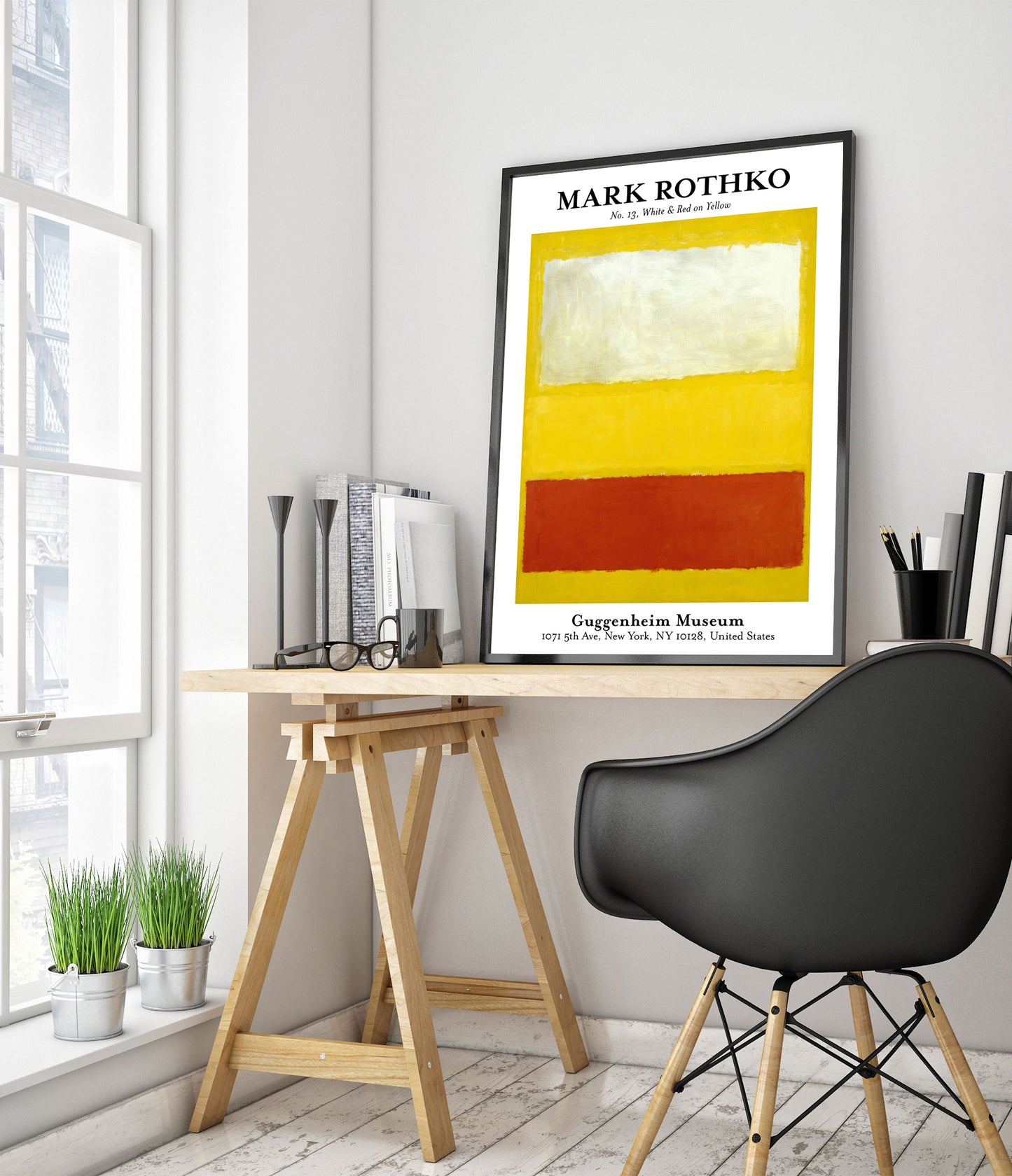 White & Red on Yellow