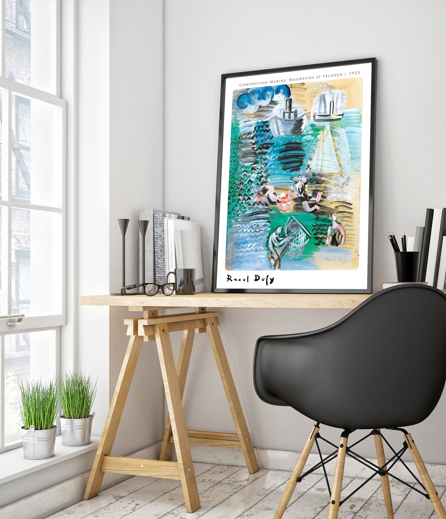 Composition Marine, Baigneusus et Pêcheur