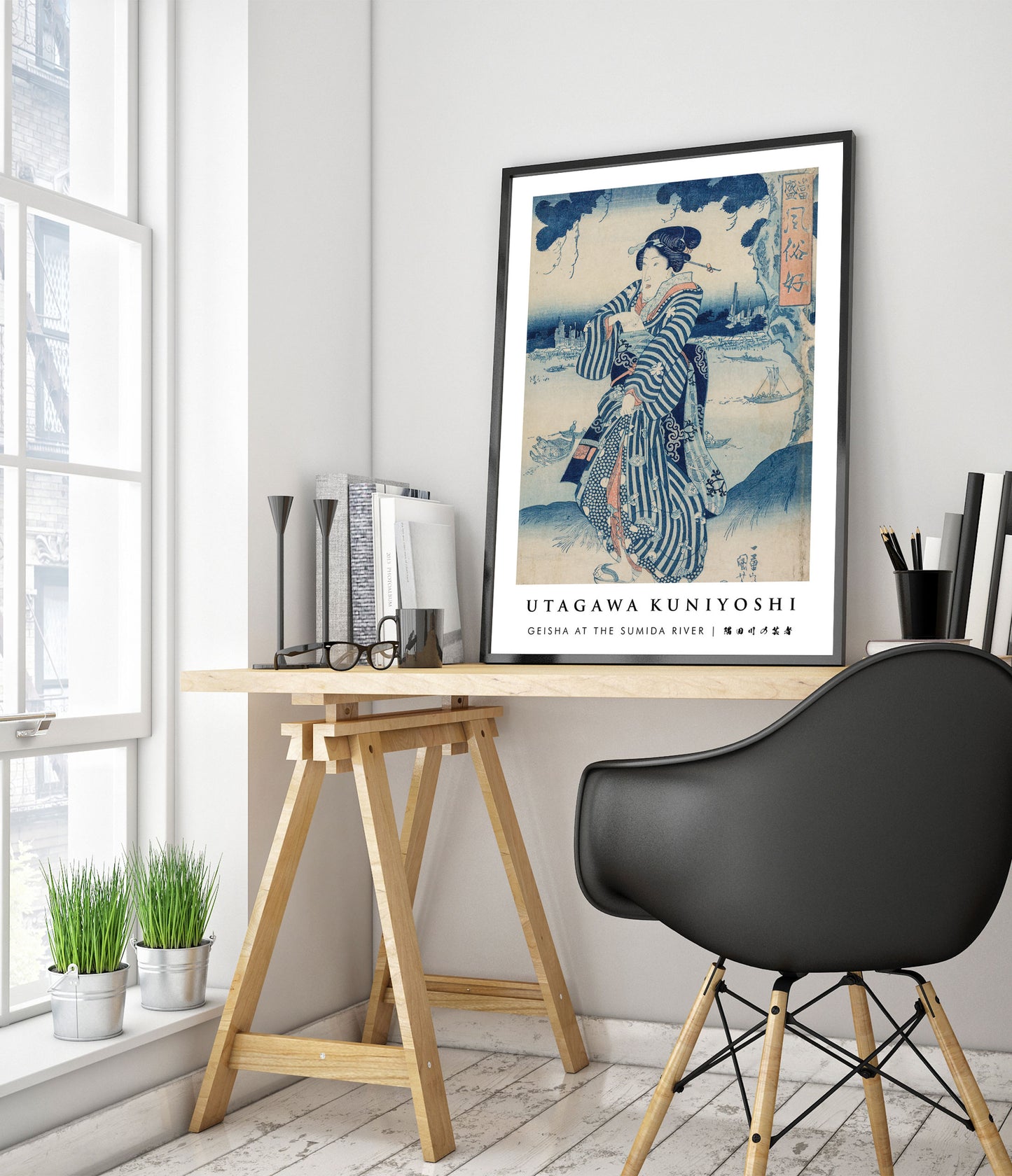 Geisha bij de Sumida-rivier