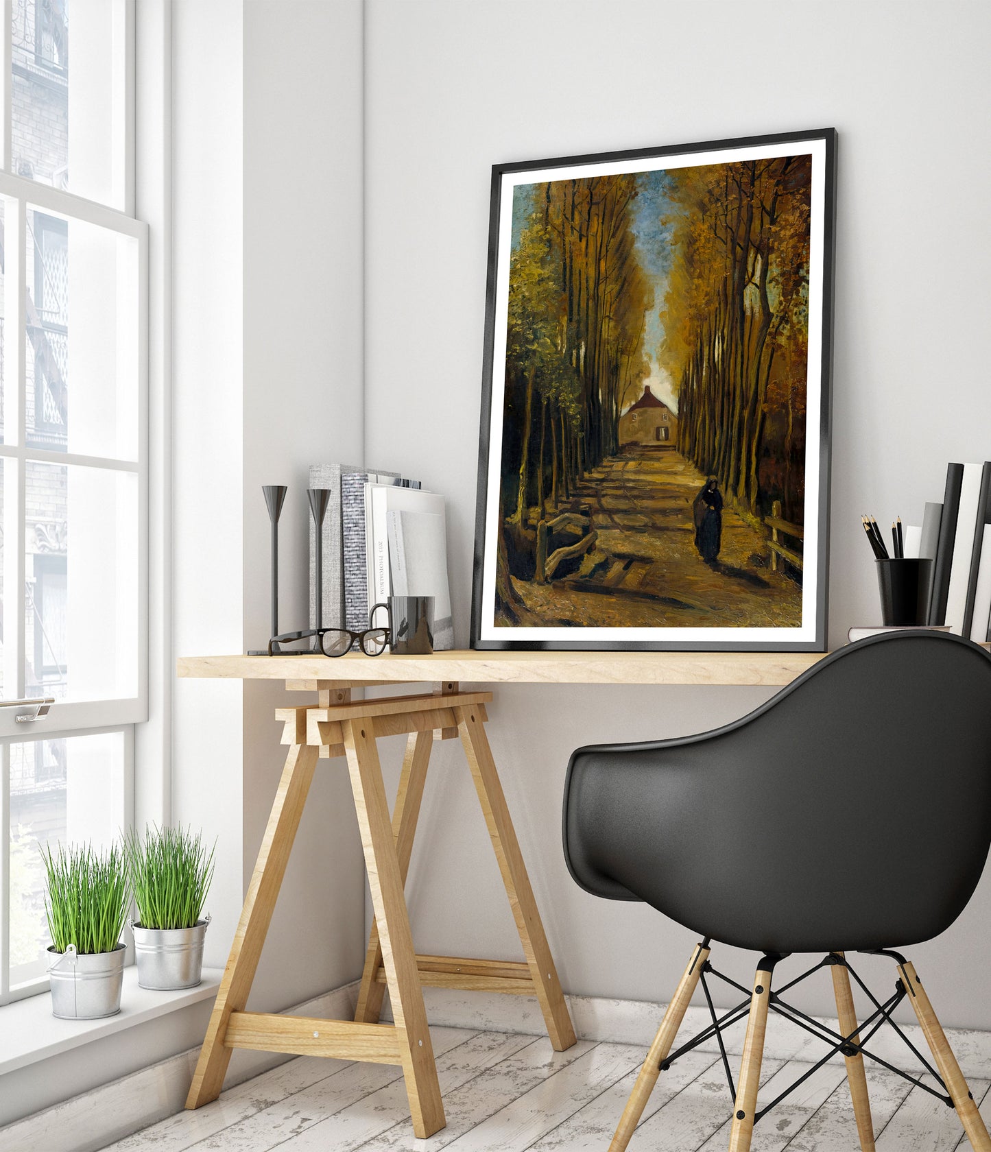 Avenue of Poplars in Autumn