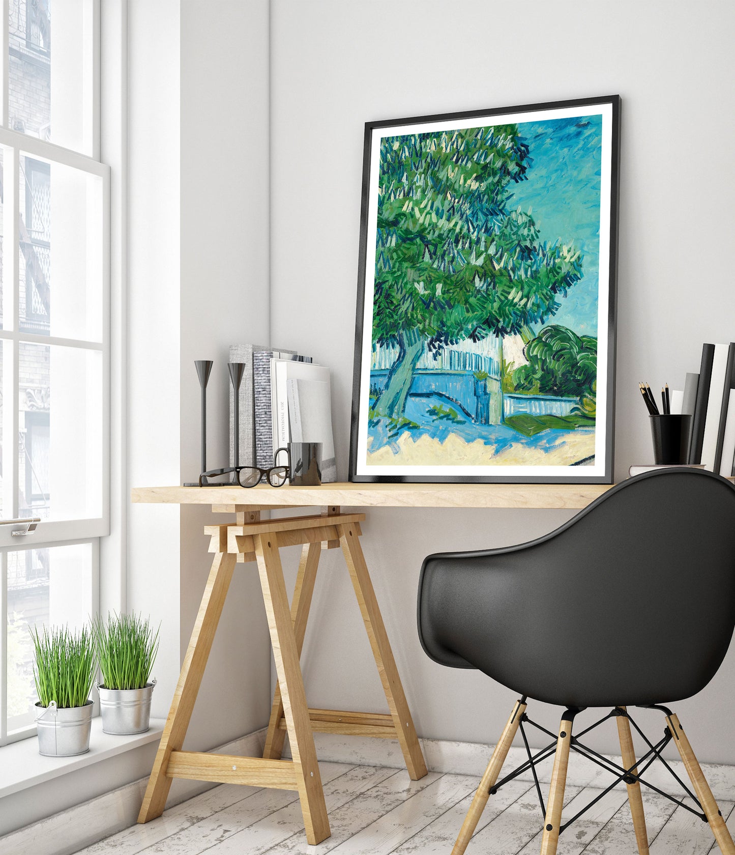 Blossoming Chestnut Trees