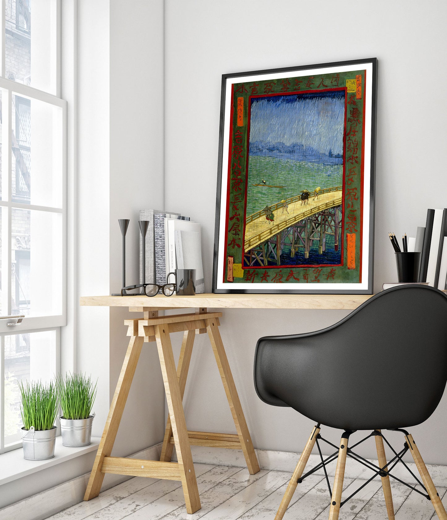 Bridge in the Rain after Hiroshige