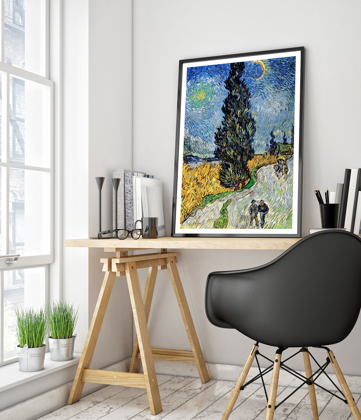 Country Road in Provence by Night