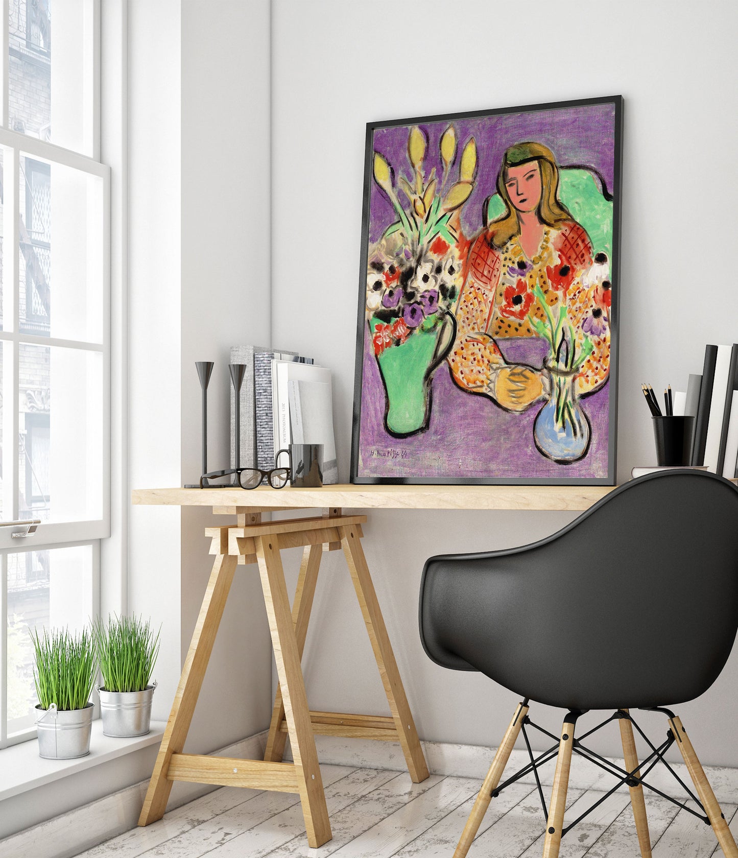 Young Woman with Anemones