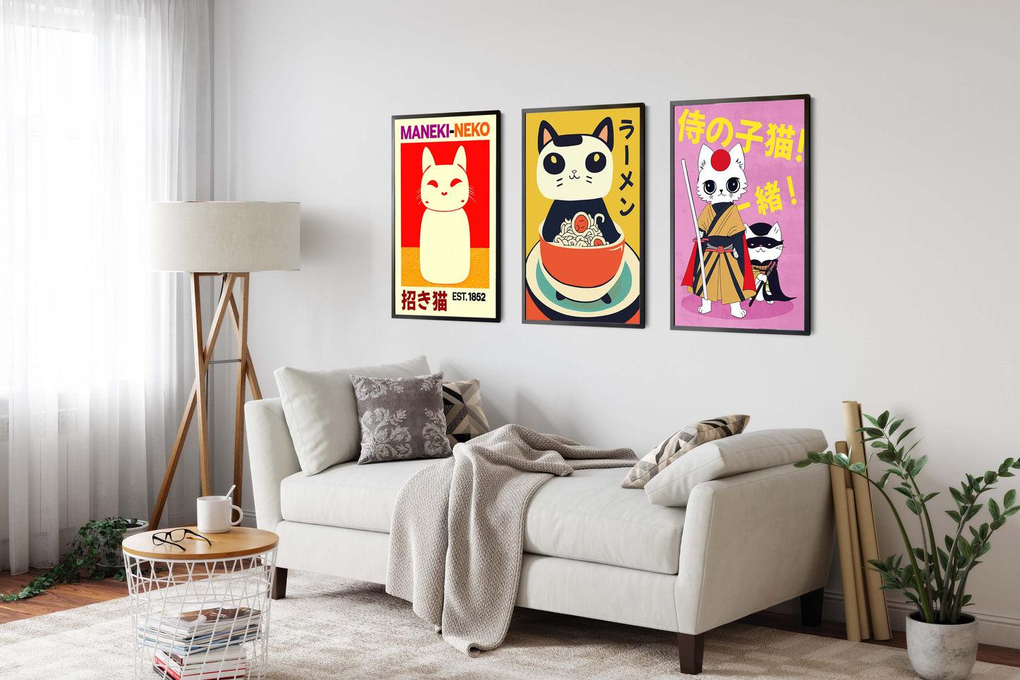 Anime Katten - Set van 3