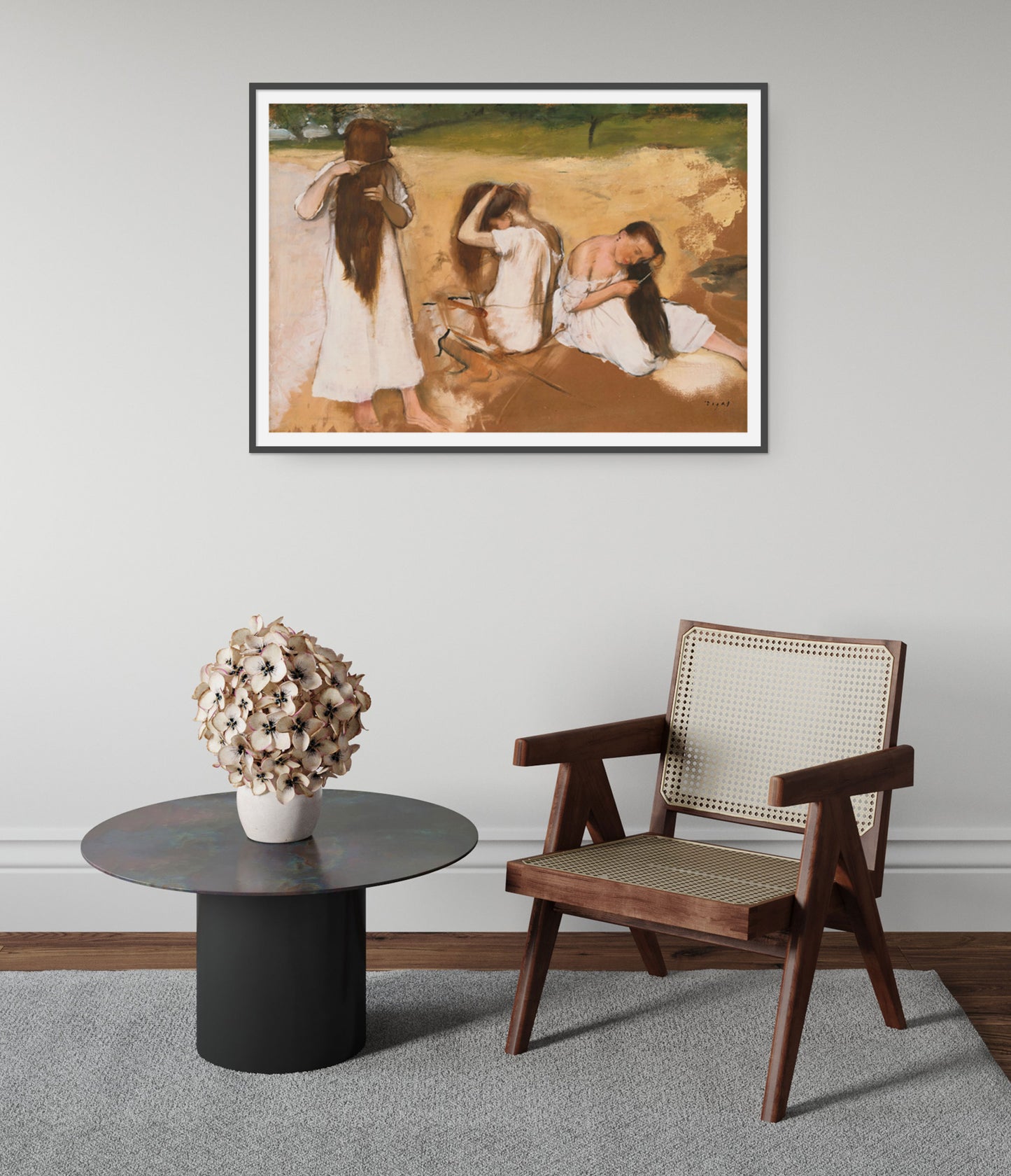 Kvinnor som kammar sitt hår