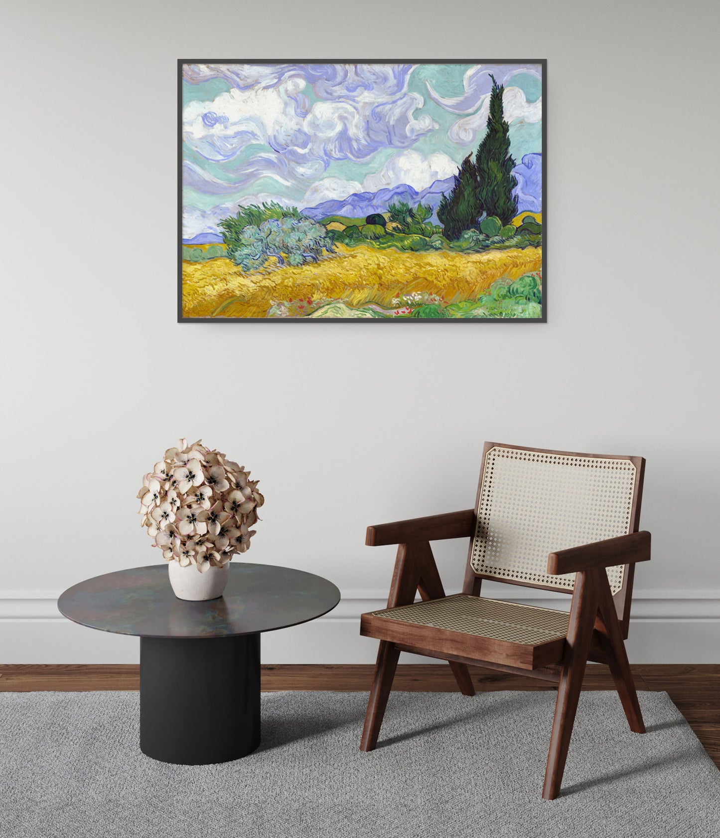 Wheatfield with Cypresses