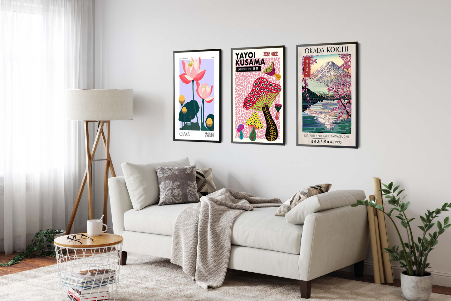 Japansk konstutställning - Set om 3