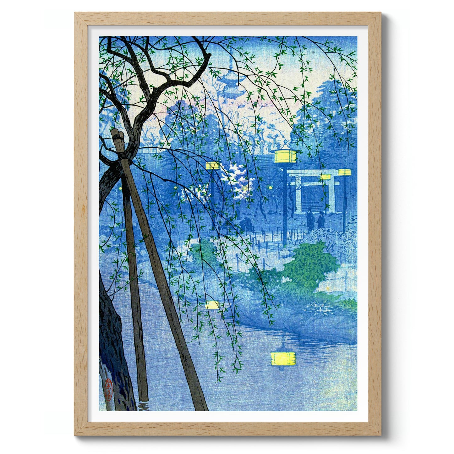 Dimmig kväll vid Shinobazu-dammen, Tokyo